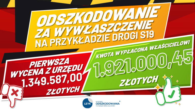 Odszkodowanie za wywłaszczenie nieruchomości przejętej pod budowę drogi ekspresowej na przykładzie S19